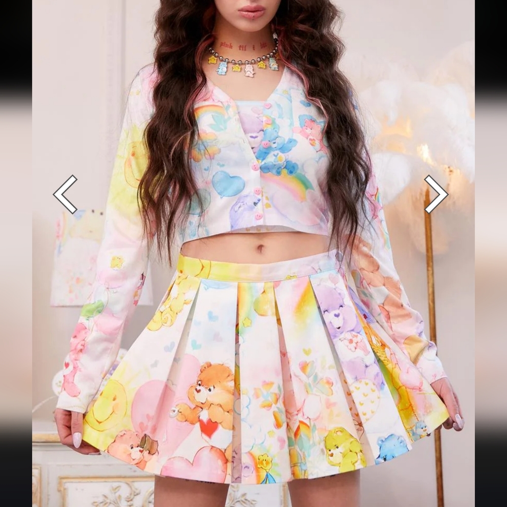 Dolls Kill care bear skirt